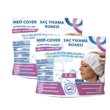 Imagem de Touca Shampoo e Condicionador Sem Enxágue para Higiene Capilar com Lavagem a Seco Limpeza Prática Sem Água Hipoalergênica Descartável e de Uso Diário