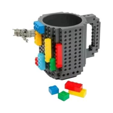 Imagem de Caneca De Leite E Café Com Design De Blocos De Montar 350ml Criativa P