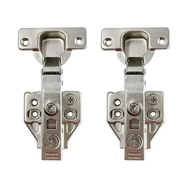 Imagem de Dobradiças de porta escondidas para serviço pesado, dobradiça 3D, invisível, ajustável, resistente, hidráulica, cozinha, armário, armário, escondido, automático, macio (cor: 1 par)