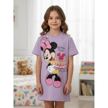 Imagem de Camisola Minnie Mouse Bolo Aniversário Animê-Feminino