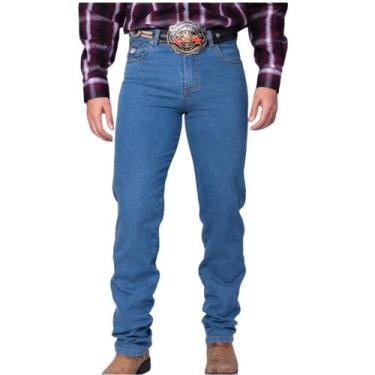 Imagem de Calça Masculina Country Rodeio Cowboy Jeans Reta Elastano Tabaco-7002 