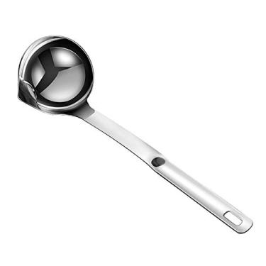 Imagem de Cuchara de Sopa Separador Gordura Óleo Escumadeira Colher Resistente Eficaz para Refeições Mais Saudáveis Design Suspensão Fácil
