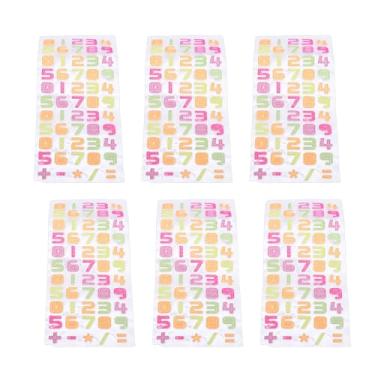 Imagem de Zerodis Adesivos Numéricos Adesivos Decorativos Inchados Planejador Acessórios para Rotulagem Organizando Indexação Artesanato Decoração Numéricos 3D Glitter Conjunto de Números Colorido
