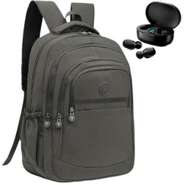 Imagem de Mochila Feminina Escolar Grande Trabalho Faculdade + Fone Bluetooth Sem Fio-Feminino