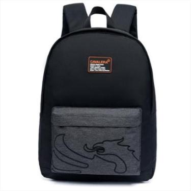 Imagem de Mochila Escolar Espaçosa Preta Moderna Casual Resistente-Unissex