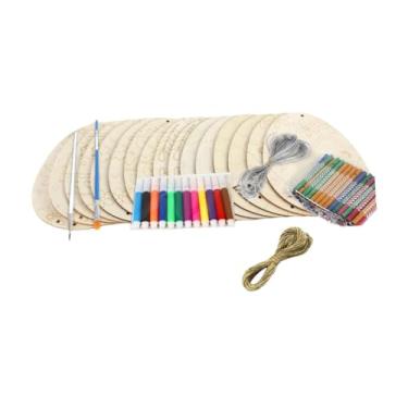 Imagem de UGPLM Kit para fazer sinos de vento de Páscoa: crie seus próprios sinos de vento com este kit leve de madeira para artesanato e lembrancinhas de festa para, Style B