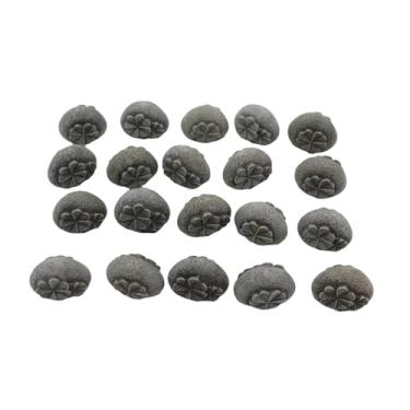 Imagem de RNXRZANK 20 Pedras Decorativas Criativas em Formato de de Quatro Folhas para Vasos de Plantas, Ideais para Aquários, Jardins, Canteiros de Flores e