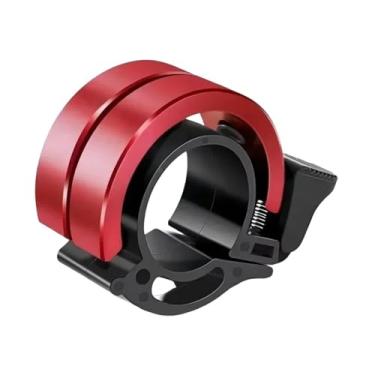 Imagem de Sino de bicicleta clássico, buzina de segurança giratória para adultos, buzina de aviso universal para ciclismo e acessório de equipamento(Red-double 22-1pc)