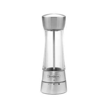 Imagem de Moedor para Sal ou Pimenta Tramontina Realce em Aço Inox e Acrílico – Transparente/Inox