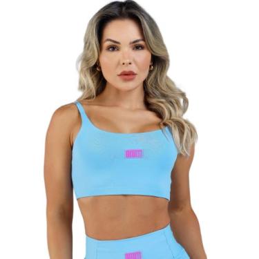 Imagem de Top New Dres Feminino Academia Aeróbico Boot Training Brasil, Azul, P