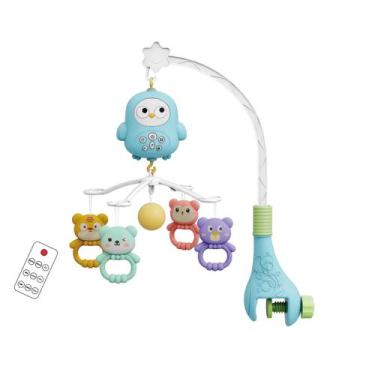 Imagem de Mobile musical coruja para berço com controle - Baby Style, Azul, 9590