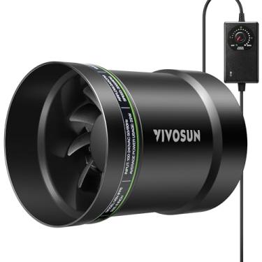 Imagem de VIVOSUN Ventilador De Duto Booster Em Linha 6" Com Regulador Velocidade, Exaustão Silenciosa 345 Pés Cúbicos Por Minuto Para Ventilação Hvac Tendas Cultivo, Porões, Banheiros, Cozinhas E Sótãos