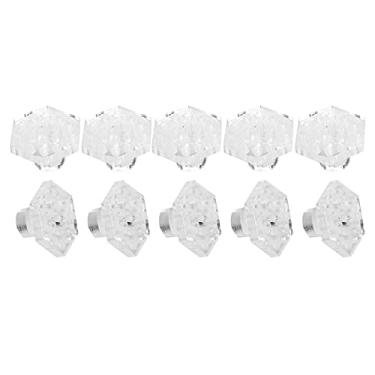 Imagem de CUOFYUNL 10pcs Frag Rack Hex Holder Acrílico Transparente Base Stand Acessórios para aquário tanque de peixes
