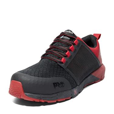 Imagem de Timberland PRO Radius Composite Safety Toe Tênis de trabalho industrial masculino, Preto/vermelho, 9.5 Wide
