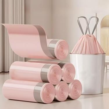 Imagem de 30 peças/conjunto de sacos de lixo de grande capacidade com cordão espesso, saco de lixo portátil à prova de vazamento, resistente a rasgos, resistente a perfurações, 42 * 45 cm