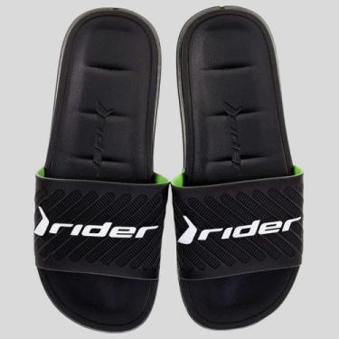 Imagem de Chinelo Masculino Slide Free II Rider 12323 - Grendene, Pto, Bco, Verd