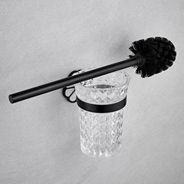 Imagem de Kit de acessórios de banho, conjunto de ferragens de banheiro, suporte de papel de rolo de banho de cobre, cesta de lenços, escova de vaso sanitário, gancho único, acessórios de banheiro montados na