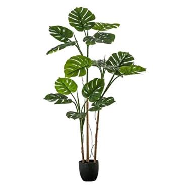 Imagem de Plantas falsas, planta artificial, planta artificial, planta artificial para ambientes internos e externos, plantas falsas em vaso para decoração de jardim e escritório em casa, plantas artificiais