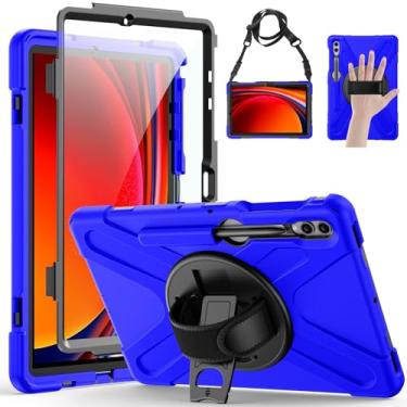 Imagem de Gerutek Capa para Samsung Galaxy Tab S10 Plus/S9 Plus/S9 FE Plus/S8 Plus/S7 Plus/S7 FE de 12,4 polegadas, capa protetora contra quedas de corpo inteiro com protetor de tela, suporte de lápis, alça