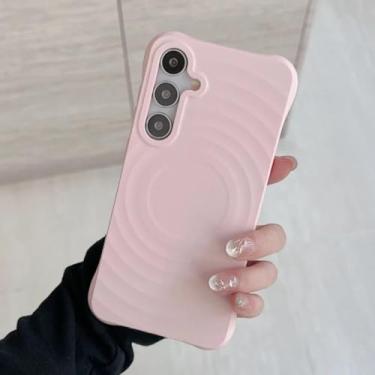 Imagem de Capa de silicone líquido de luxo para carregamento sem fio para Samsung S25 S24 S23 Ultra Plus, capa macia à prova de choque (para Galaxy S23 Ultra/Rosa)