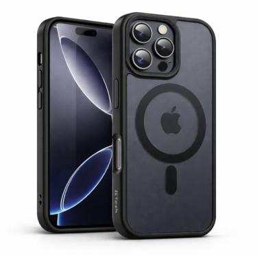 Imagem de Capa Case Capinha Magnética Para iPhone 15 Pro Max / 16 Pro Max Fosca Fosca Anti-Impacto Premium Compatível com Carregamento Sem Fio e Acessórios Magnéticos - Brucaro Prime (iPhone 15 Pro Max)