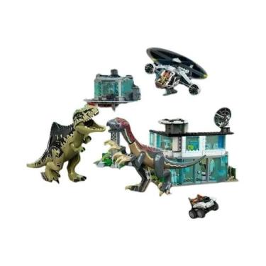 Imagem de Blocos De Montar Dinossauro T-Rex Ataque Do Raptor Centro De Visitante