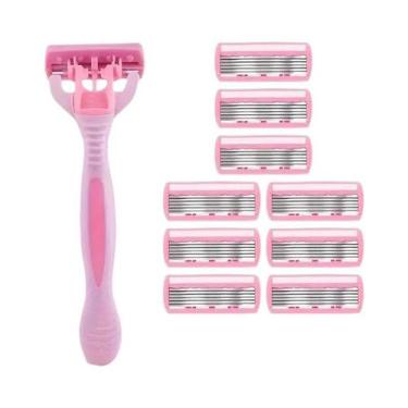 Imagem de Aparelho De Barbear Manual Clássico De 6 Lâminas Para Homens E Mulhere