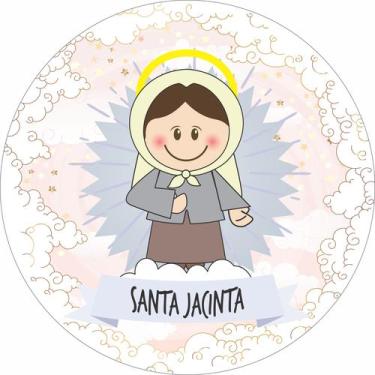 Imagem de Painel de Lona Redondo Santinhos Católicos  Pastorinhos Santa Jacinta 