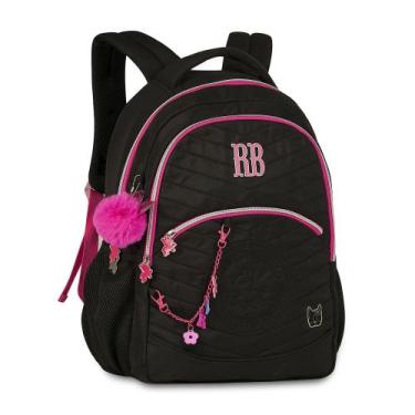 Imagem de Mochila de costas escolar rebecca bonbon clio preta rb24027 - CLIO STY