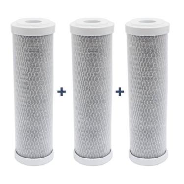 Imagem de Kit 03 Filtros Refis Carbon Block 9" 3/4 De Encaixe