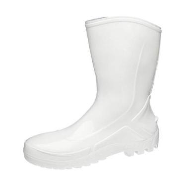 Imagem de Bota PVC Vulcaflex Branca Cano Médio 27cm sem Meia 42