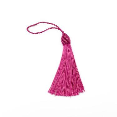 Imagem de Pingente Tassel 9cm Rosa Pink Franja de Seda - 2 unidades - AG
