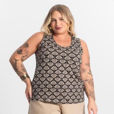 Imagem de Blusa Regata Viscose Plus Size Secret Glam Estampada-Feminino