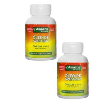 Imagem de 2x Óleo de Avestruz  - Ômegas 3-6-9- 60 Cáps. Sabor:sem sabor - Amazon