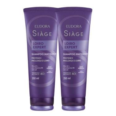 Imagem de Kit 2 Shampoo Matizador Loiro Expert Roxo Desamarelador Violeta Platin