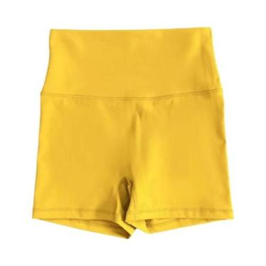 Imagem de Shorts De Yoga Femininos De Cintura Alta Com Secagem Rápida E Compress