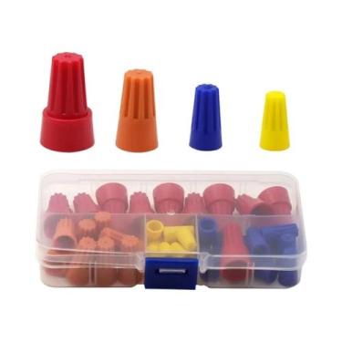 Imagem de Conectores De Fio Isolados Coloridos 40 Peças, Conectores Elétricos Po