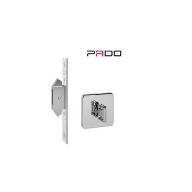 Imagem de Fechadura porta correr banheiro wc pado inox polido (cromado) trava ex