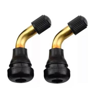 Imagem de 2 Bicos de Válvula Curvos 90 Graus para Scooters e Motos  Lead, NMax, 