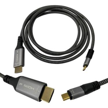 Imagem de Cabo Usbc Para Hdmi 4k 60hz Ouro Thunderbolt3 De 1,80 Metro - Wincabos