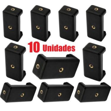 Imagem de Kit Com 10 Suporte Adaptador de Celular Holder Para Tripé Pau de Selfi