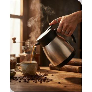 Imagem de Bule Térmico Inox 500ml Soprano Elegance com Gatilho e Isolamento a Vá