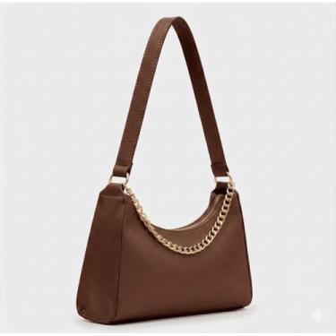 Imagem de Bolsas Femininas Baguetes Correntes Lisa de Ombro e Mão Pequenas Tende