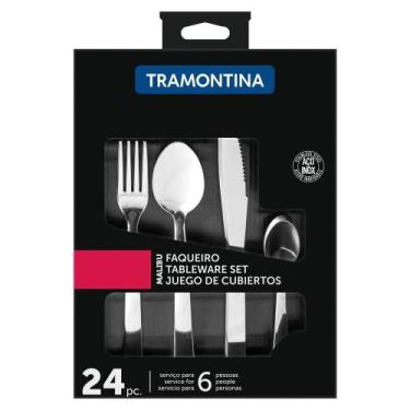 Imagem de Faqueiro Tramontina Malibu: Elegância Completa com 24 Peças para Mesa