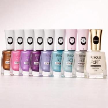 Imagem de Kit 9 Esmaltes Risqué Diamond Gel Cybercolors Nova Coleção - risque