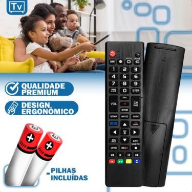 Imagem de Controle Remoto Compatível Com Tv Smart + Pilhas Akb73975709 43UH6000 