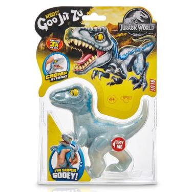 Imagem de Boneco Squishy Dinossauro Estica E Puxa Goo Jit Zu Coleção Jurassic Wo