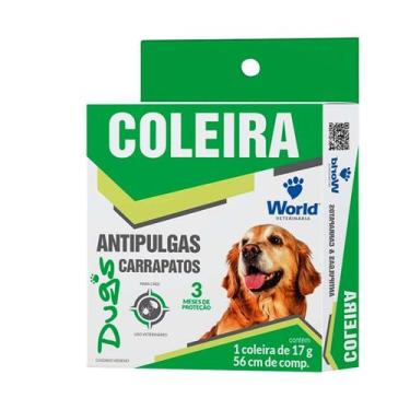 Imagem de Coleira World Veterinária Dug's 17g Antipulgas para Cães - 56cm