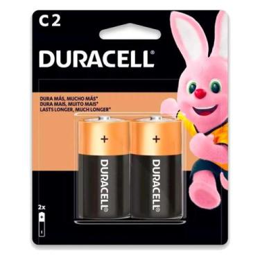 Imagem de Pilha duracell alcalina media c cartela com 2 pecas