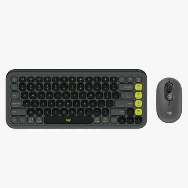 Imagem de Teclado e mouse sem fio pop icon grafite logitech 920-013056